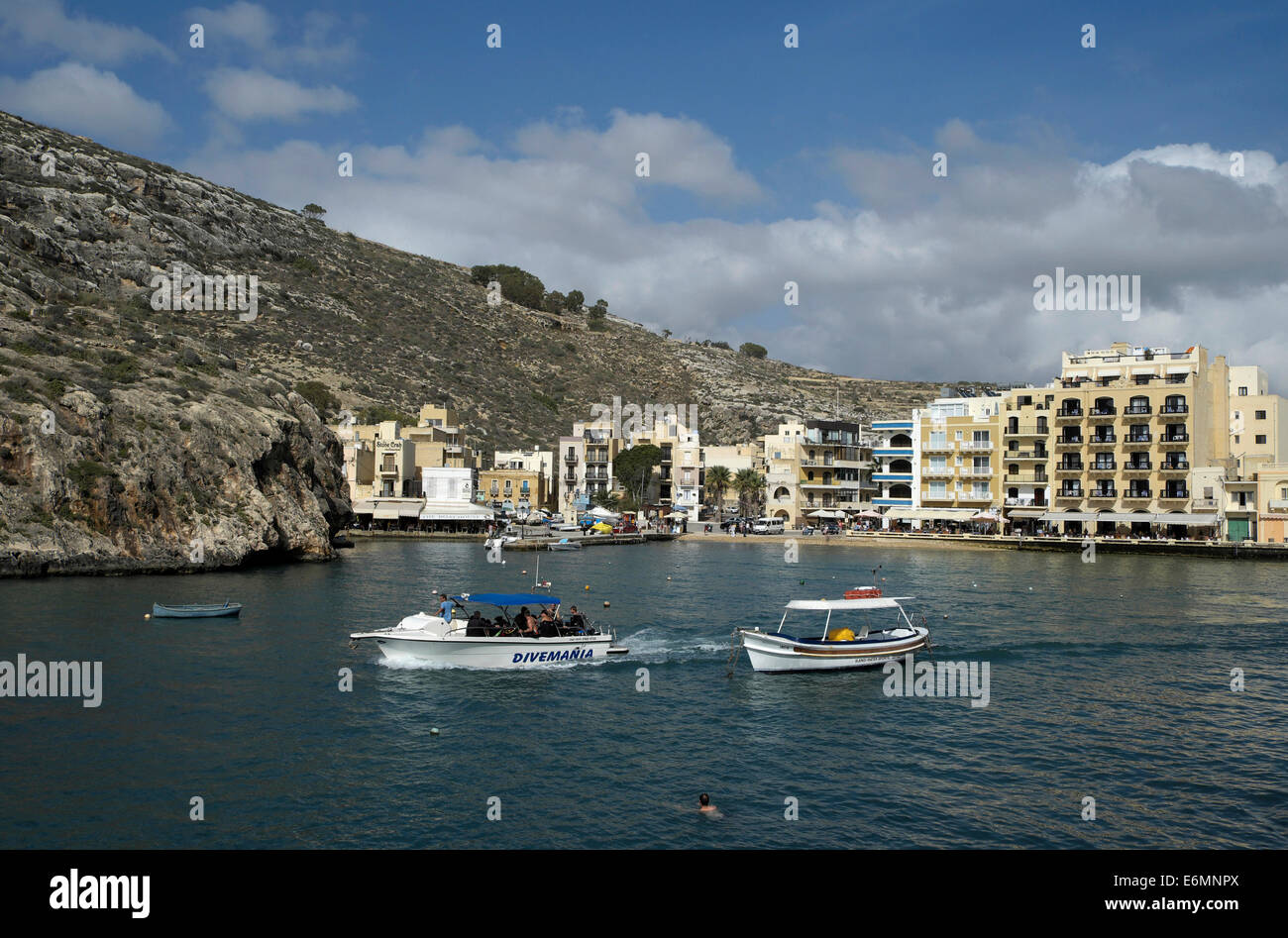 Xlendi Bay, Gozo, Malte Banque D'Images