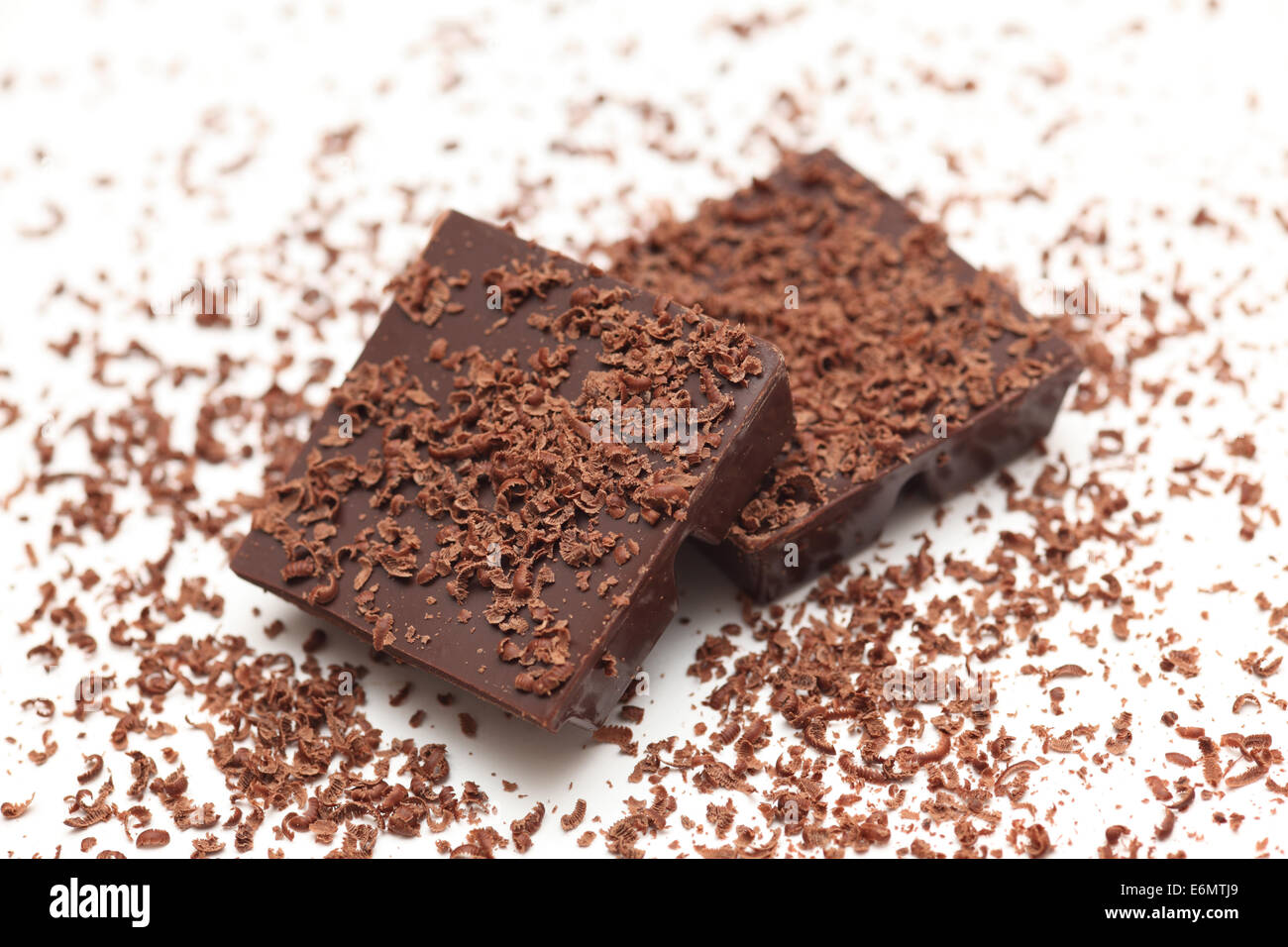 Délicieux chocolat chocolat râpé en miettes Photo Stock - Alamy