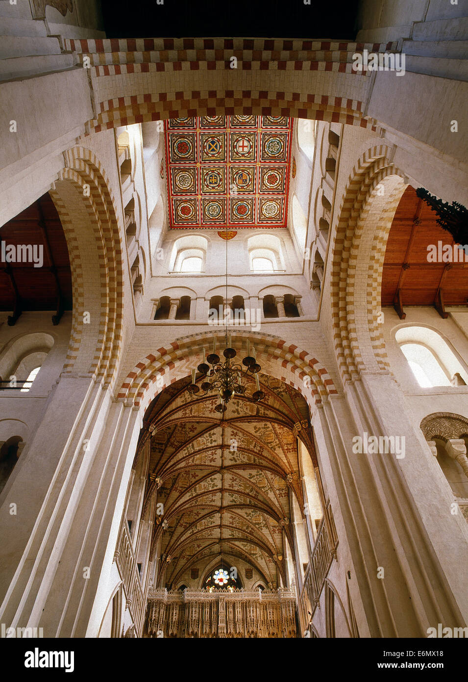 Voir dans la tour à l'abbaye de St Albans Cathedral Banque D'Images