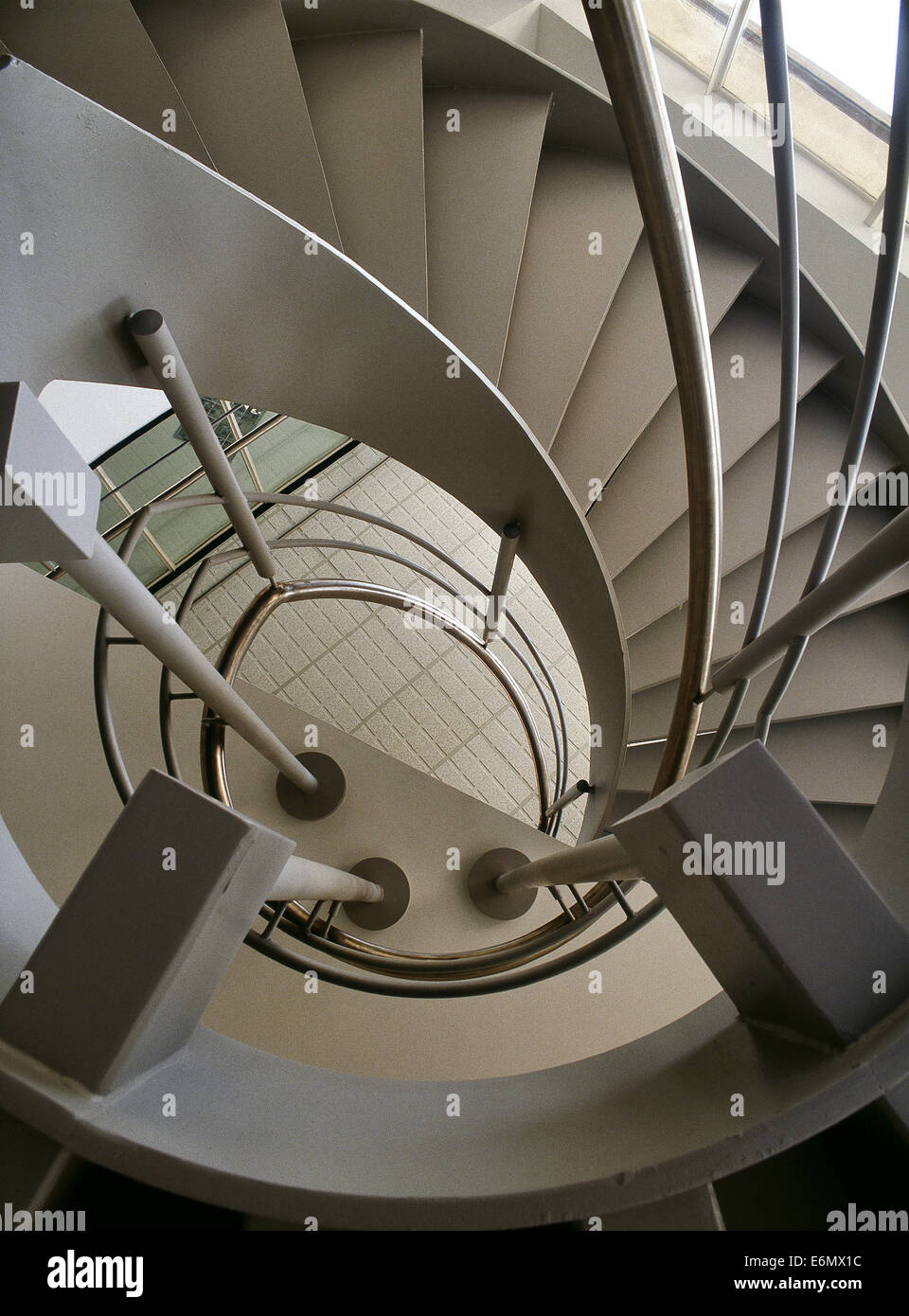 Détail escalier à l'Université de Lancaster Banque D'Images
