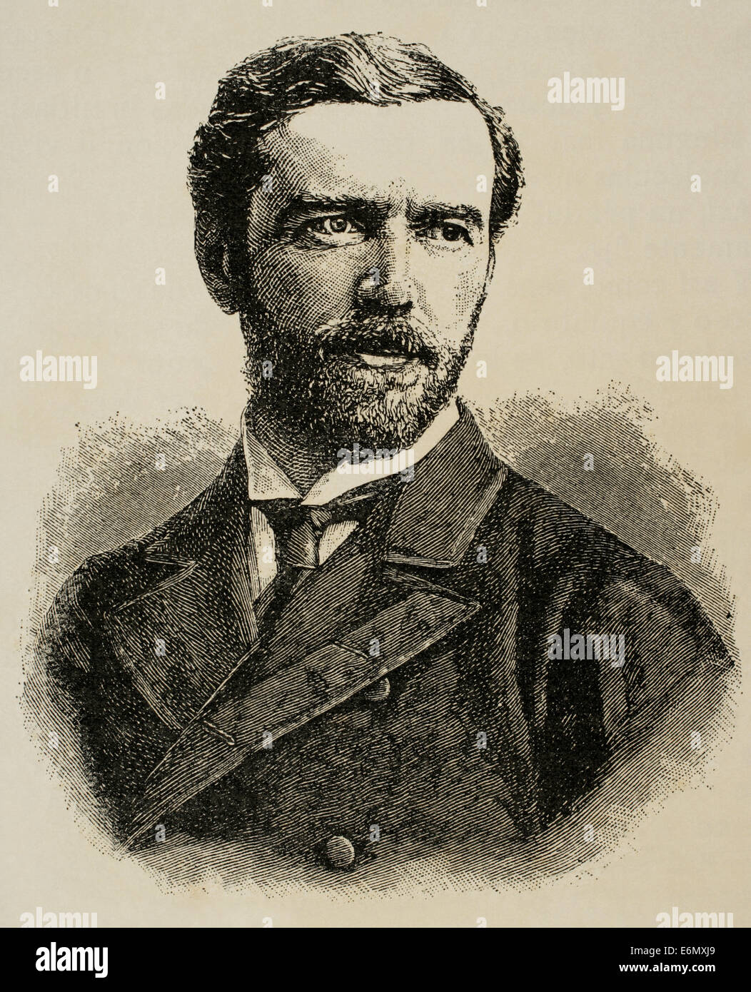 Sir Edward Baldwin Malet, 4ème Baronet (1837 - 1908). Diplomate britannique. La gravure. 19e siècle. Banque D'Images