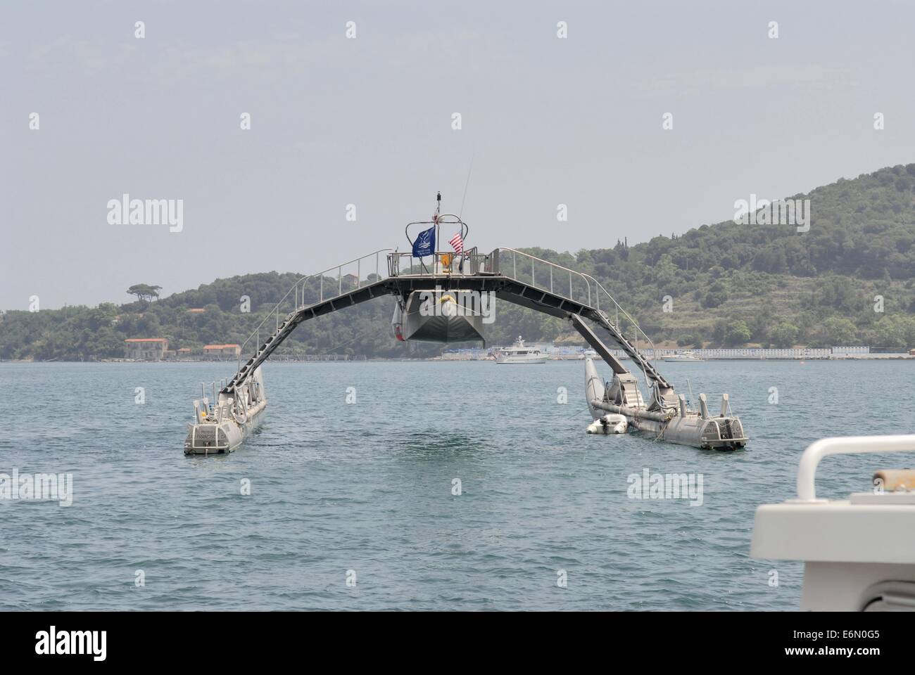 Prototype de Proteus, nouveau type de bateau basé sur (WAM-V) Conception, mise au point par les recherches avancées en Californie Banque D'Images