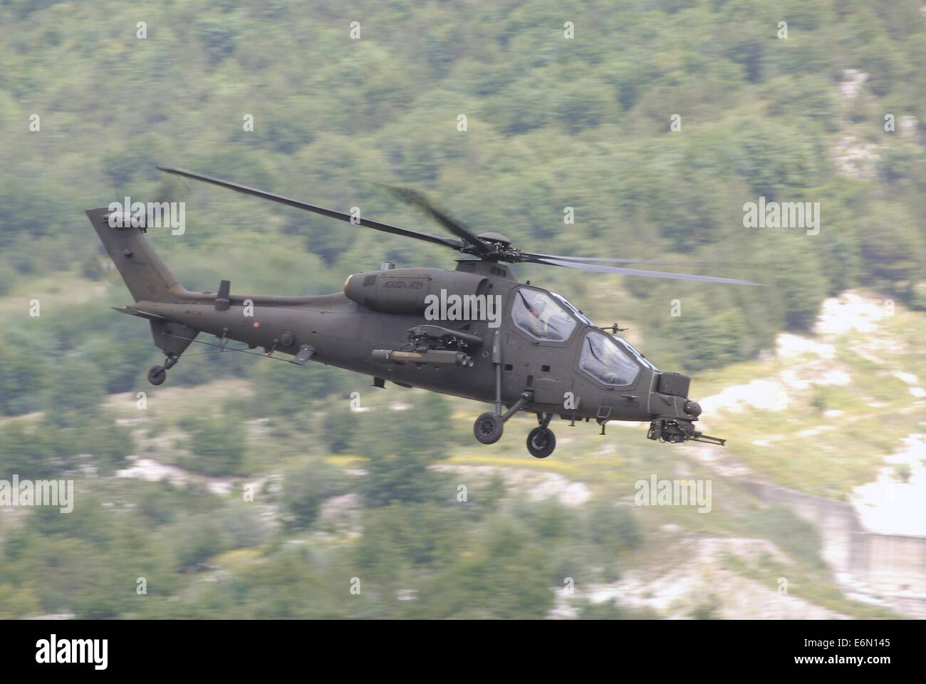 L'armée italienne, hélicoptère de combat antichar Agusta A 129 Mangusta Banque D'Images