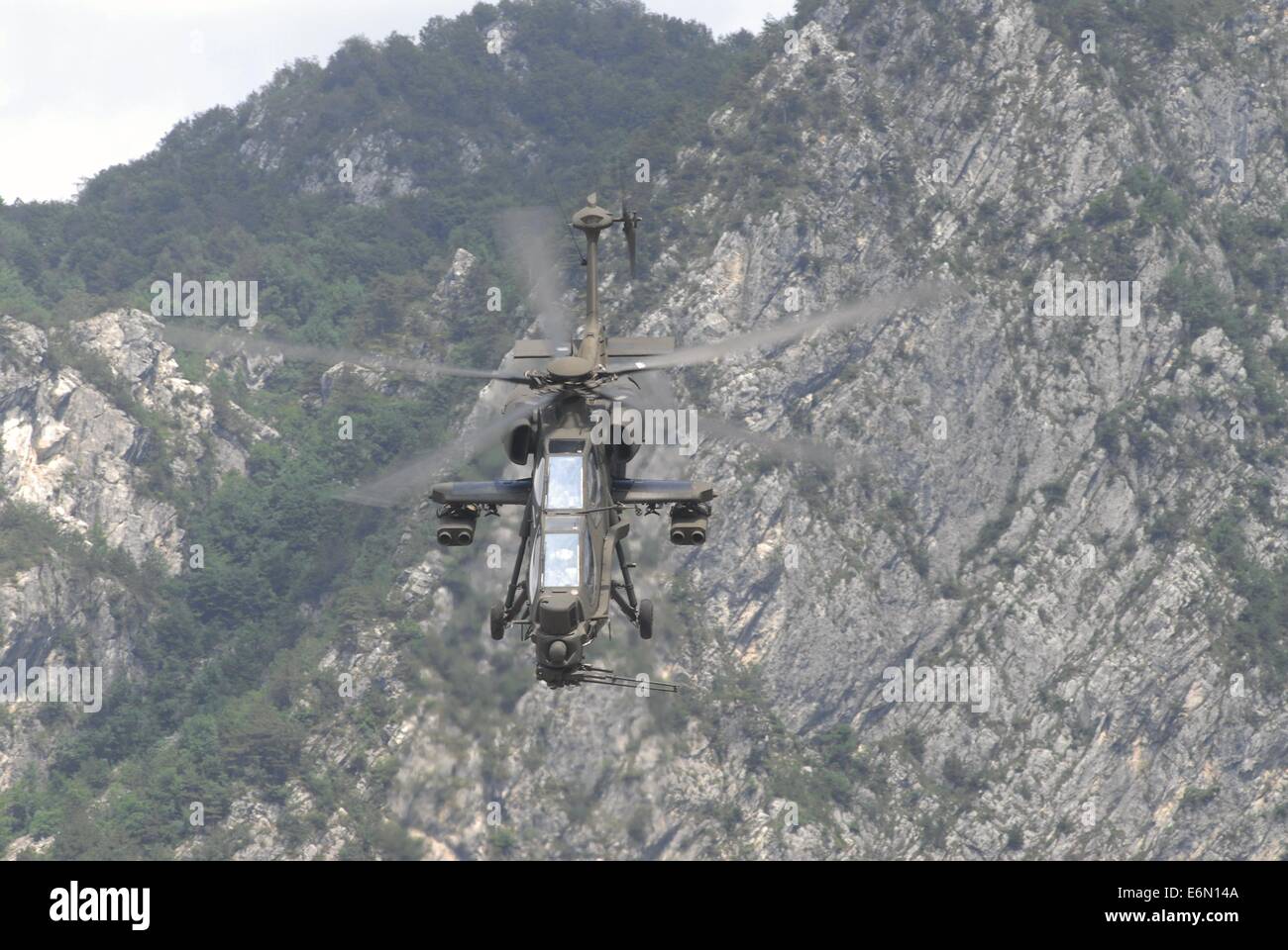 L'armée italienne, hélicoptère de combat antichar Agusta A 129 Mangusta Banque D'Images