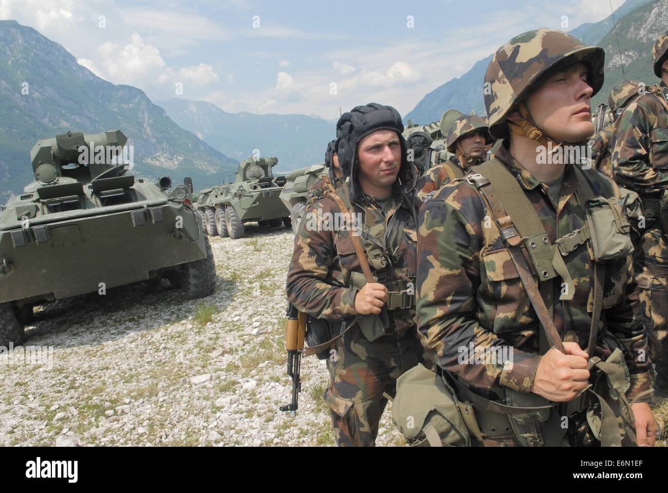 Fml, la Force terrestre multinationale européenne ; les soldats de l'armée hongroise Banque D'Images