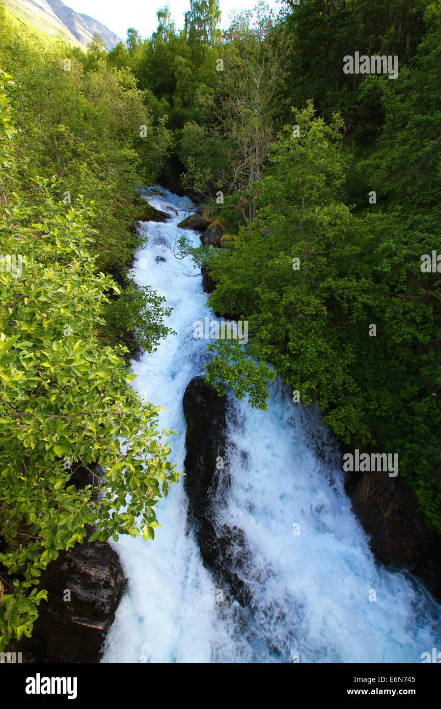 Du nord des Cascades fjords norvégiens. Banque D'Images