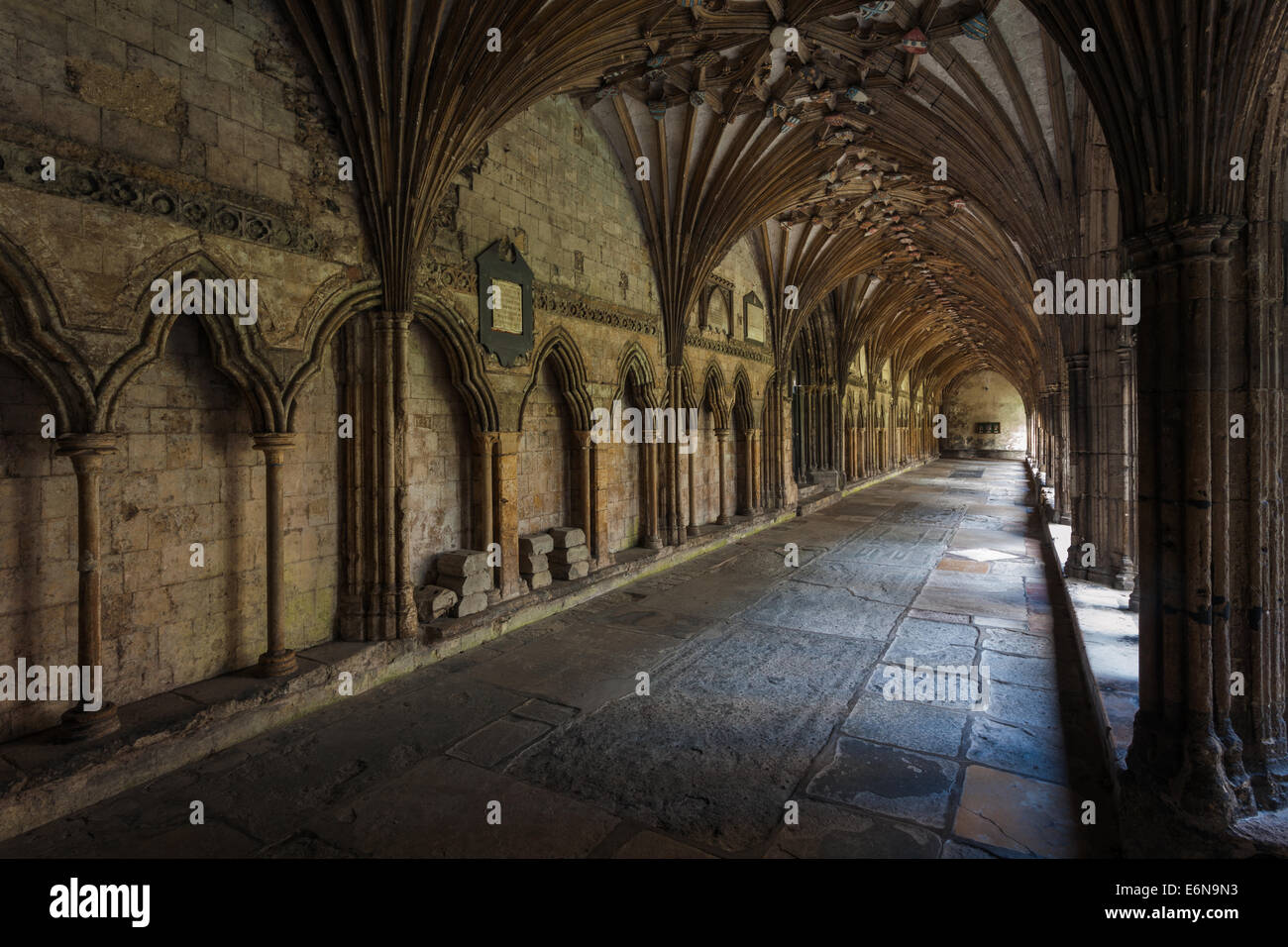 Cloître de la cathédrale de Canterbury, Angleterre. Banque D'Images