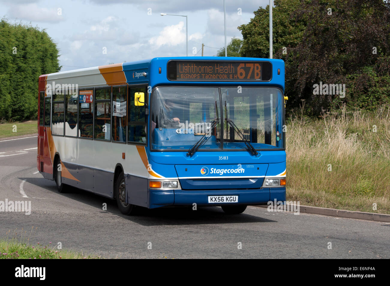 Stagecoach 67B bus pour Lighthorne Warwickshire, Royaume-Uni, Heath Banque D'Images