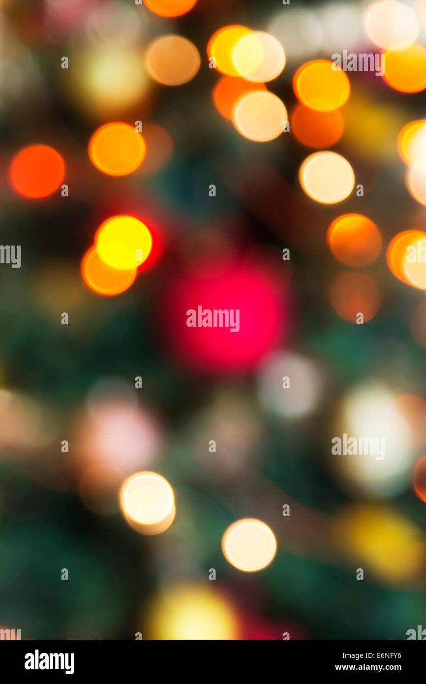 Defocused Christmas Tree, un arrière-plan Banque D'Images