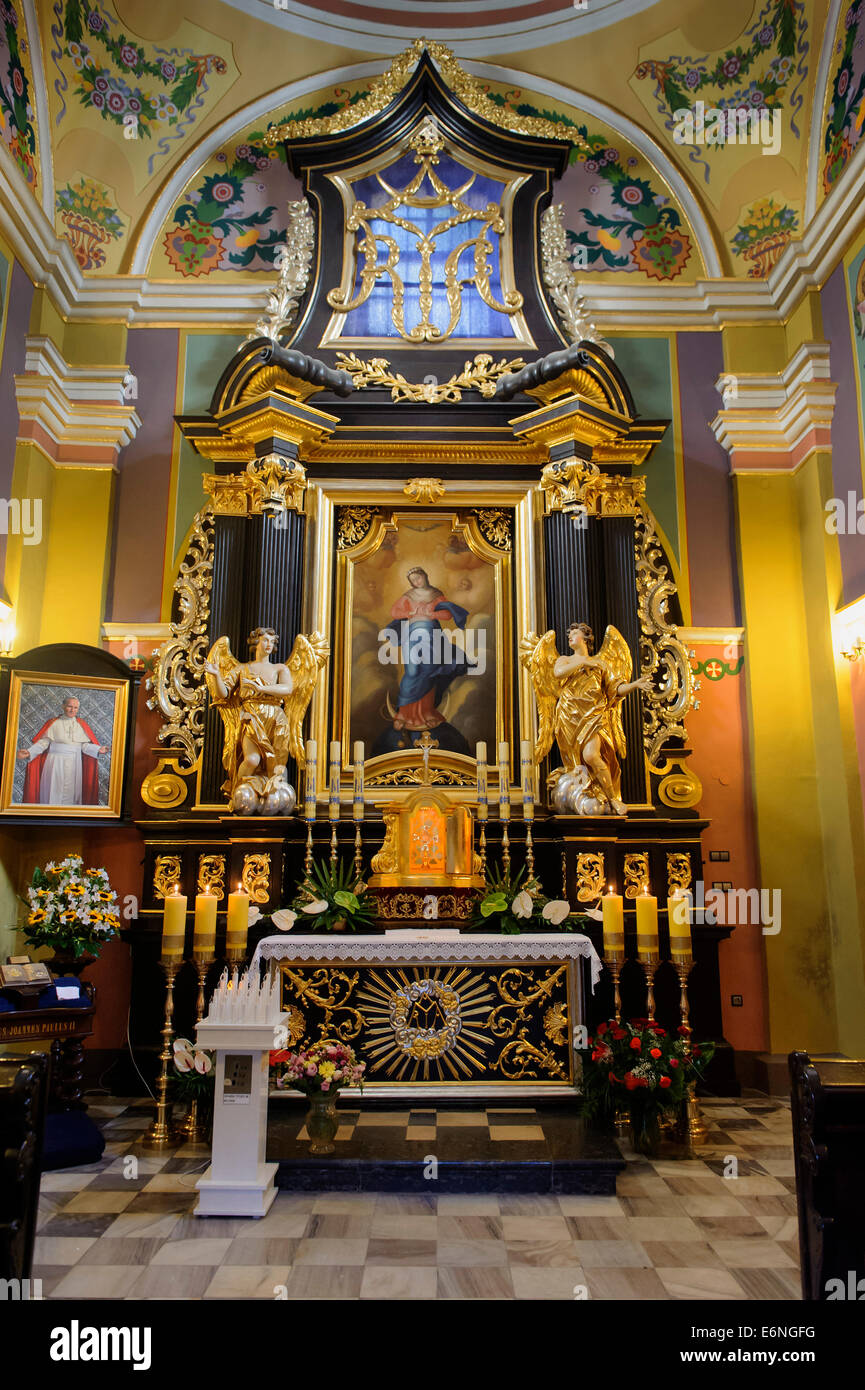 Adoration du Saint Sacrement à Saint Bernard, l'église de pèlerinage Kielce en Pologne, l'Europe, l'UNESCO patrimoine Banque D'Images