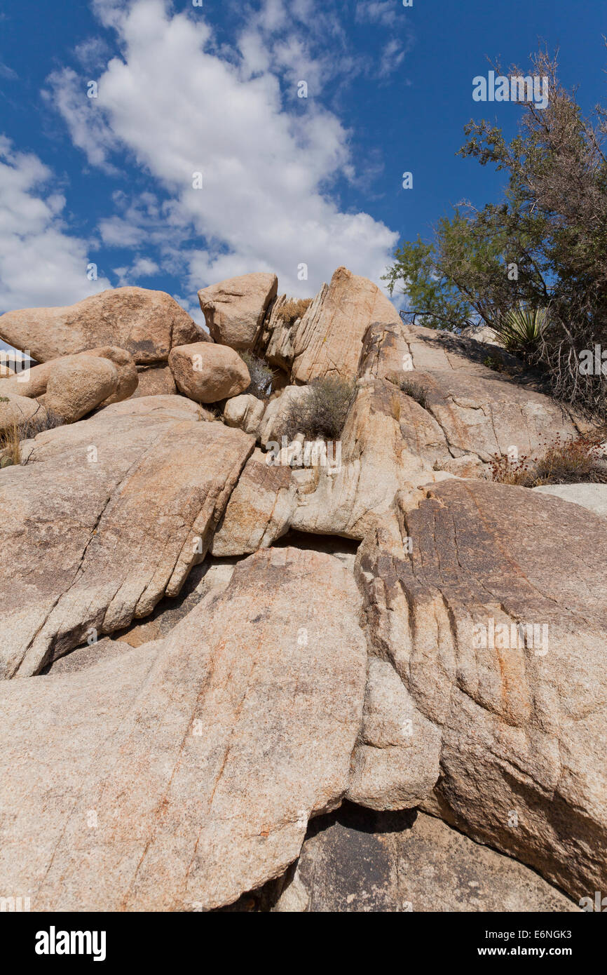 Rock formation monzogranite Afficher calques - California USA Banque D'Images