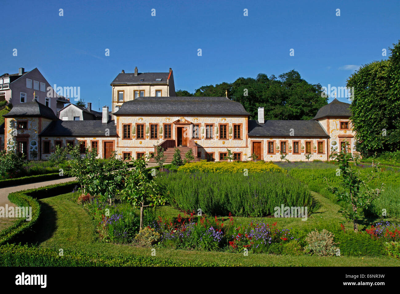 Le Prince George s jardin et Pretlack'sches maison d'été, Darmstadt, Hesse, Allemagne, le Prince George's garden dans sa couverture actuelle existe depuis 1765. Il était à l'origine dans la possession du Lieutenant-général Johann Rudolf von Pretlack, un gendre o Banque D'Images