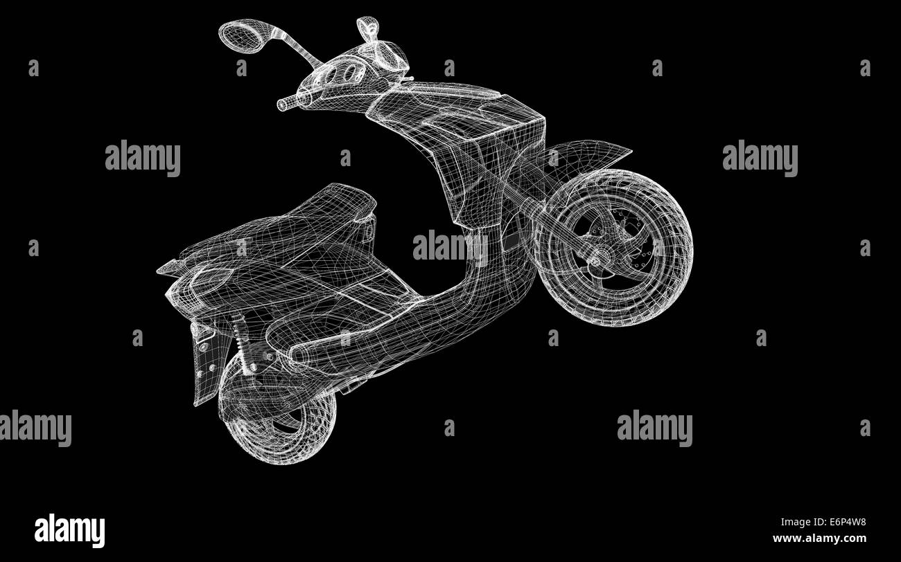 Moto sur un arrière-plan, modèle, structure de corps , modèle de fil Photo  Stock - Alamy