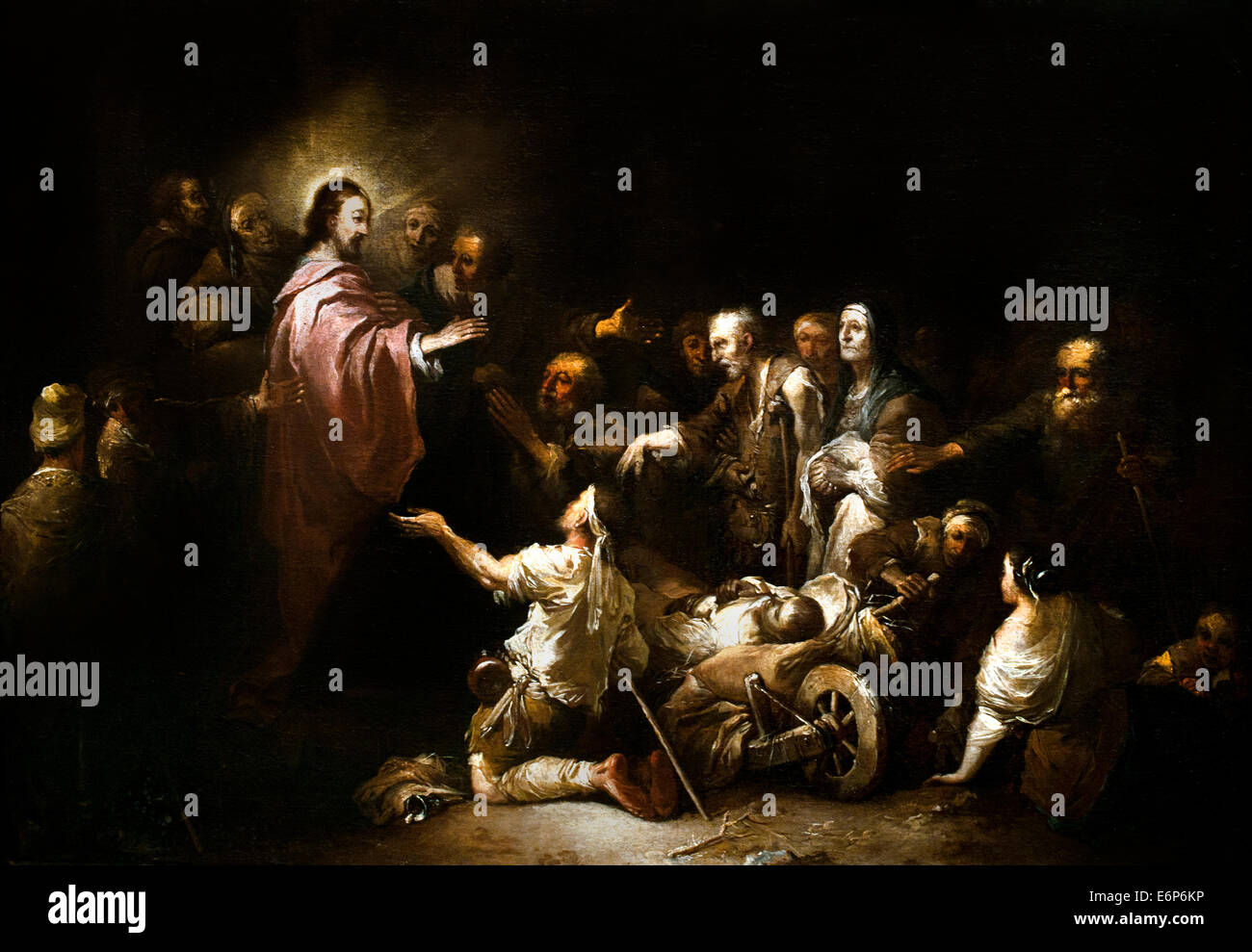 Jésus guérissant les malades par Christian Wilhelm Ernst Dietrich 1712 - 1774 Allemand Allemagne Banque D'Images