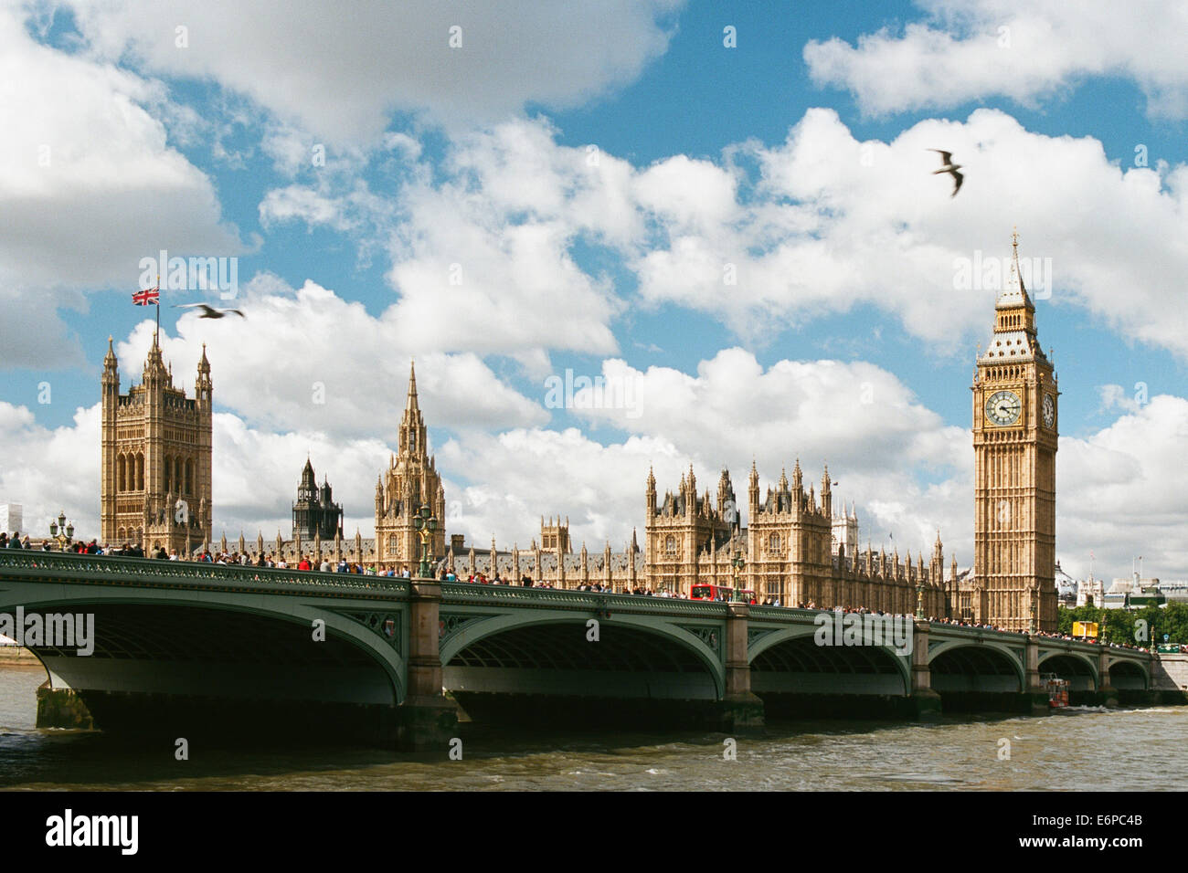 Le pont de Westminster et Westminster Palace, Londres, à partir de la rive sud Banque D'Images