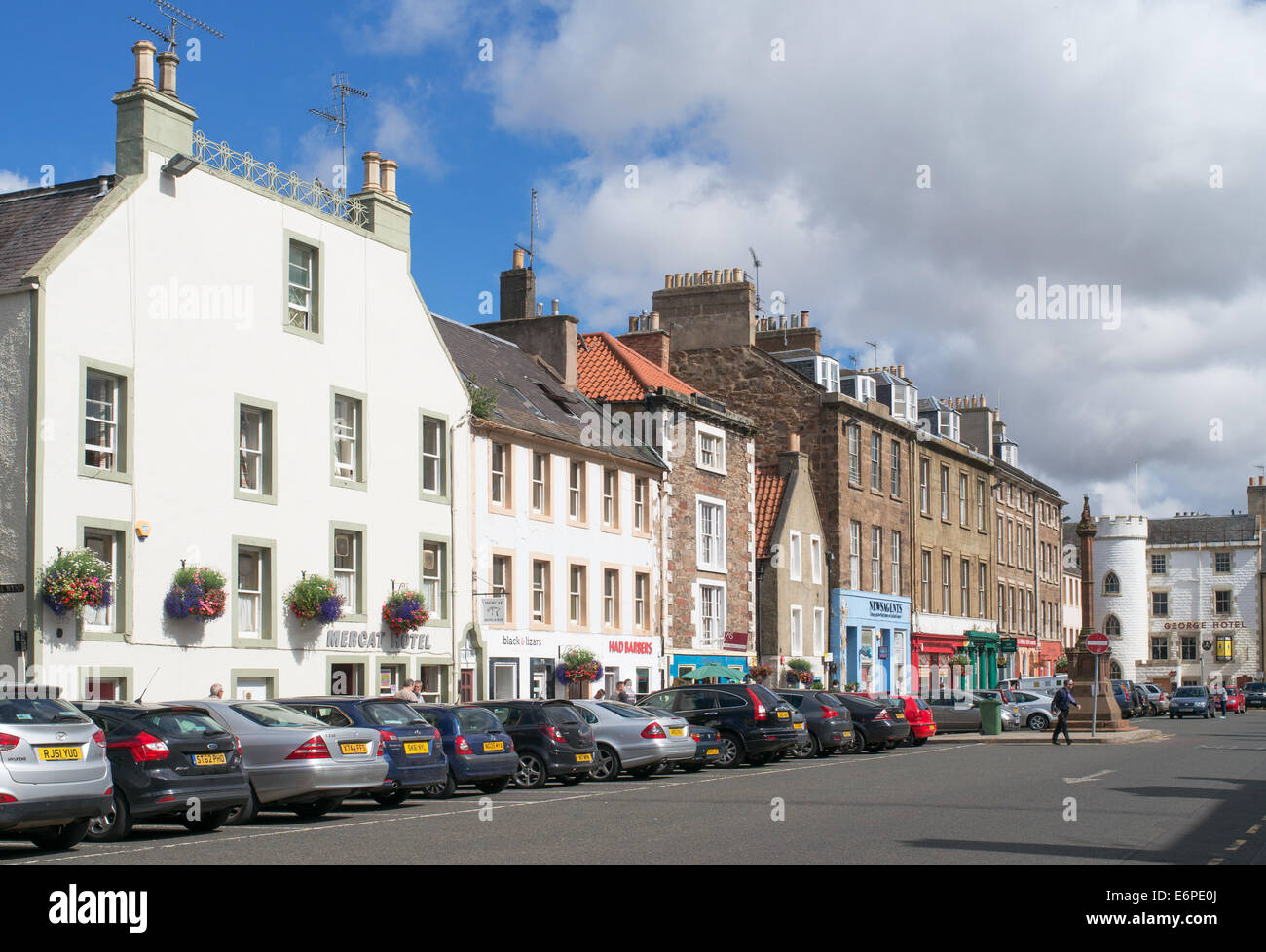 Haddington High street et du centre-ville, East Lothian, Ecosse, Europe Banque D'Images