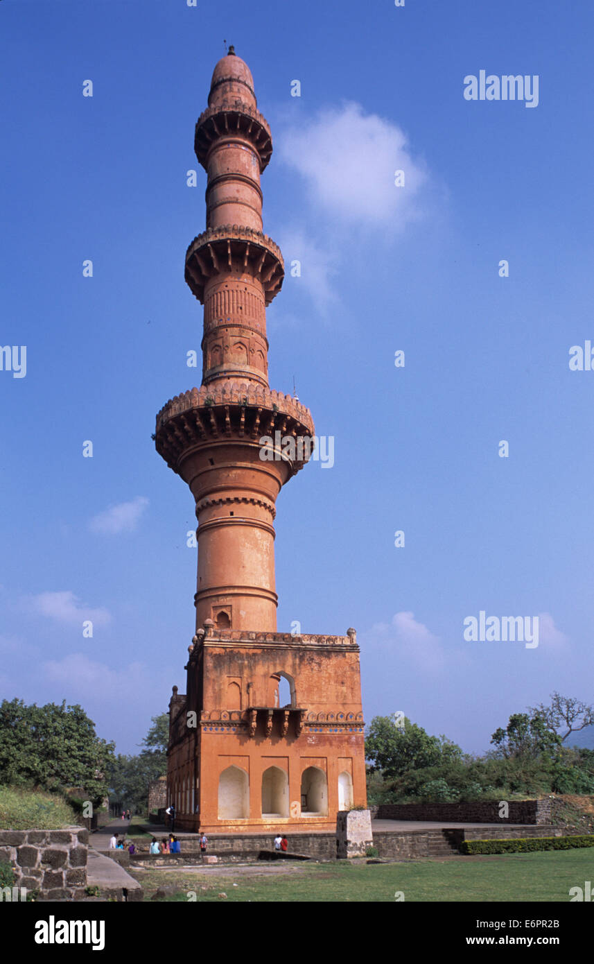 Chand minar fort aurangabad inde dualatabad Banque D'Images