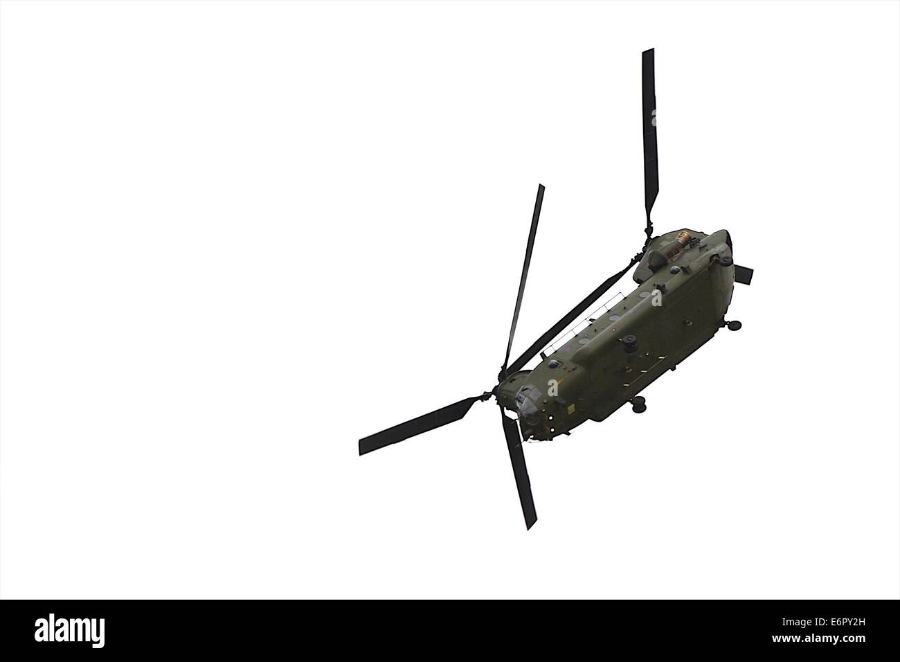 Un hélicoptère Chinook de la Royal Air Force à Chris Evans' CarFest Sud en aide aux enfants dans le besoin Banque D'Images