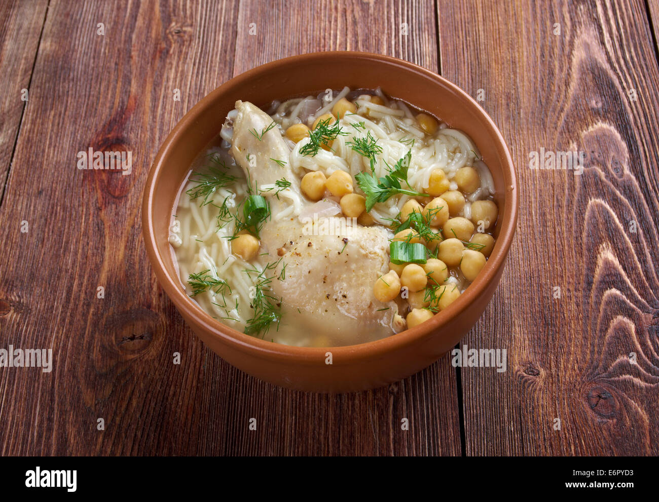 Chorba Beida - Soupe blanche algérien avec viande et légumes Banque D'Images