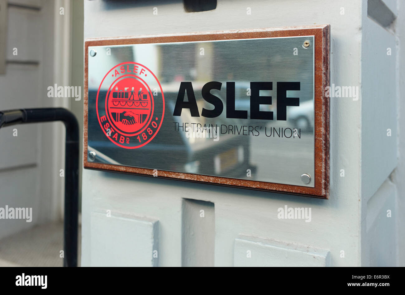 Les conducteurs de train ASLEF' au siège du syndicat, Londres Banque D'Images