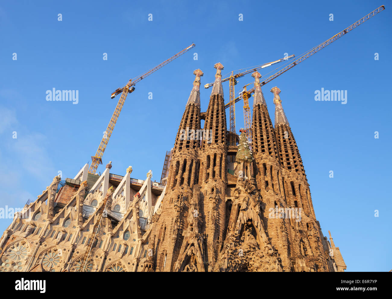 Barcelone, Espagne - 27 août 2014 : La Sagrada Familia, la cathédrale conçu par Antoni Gaudi Banque D'Images