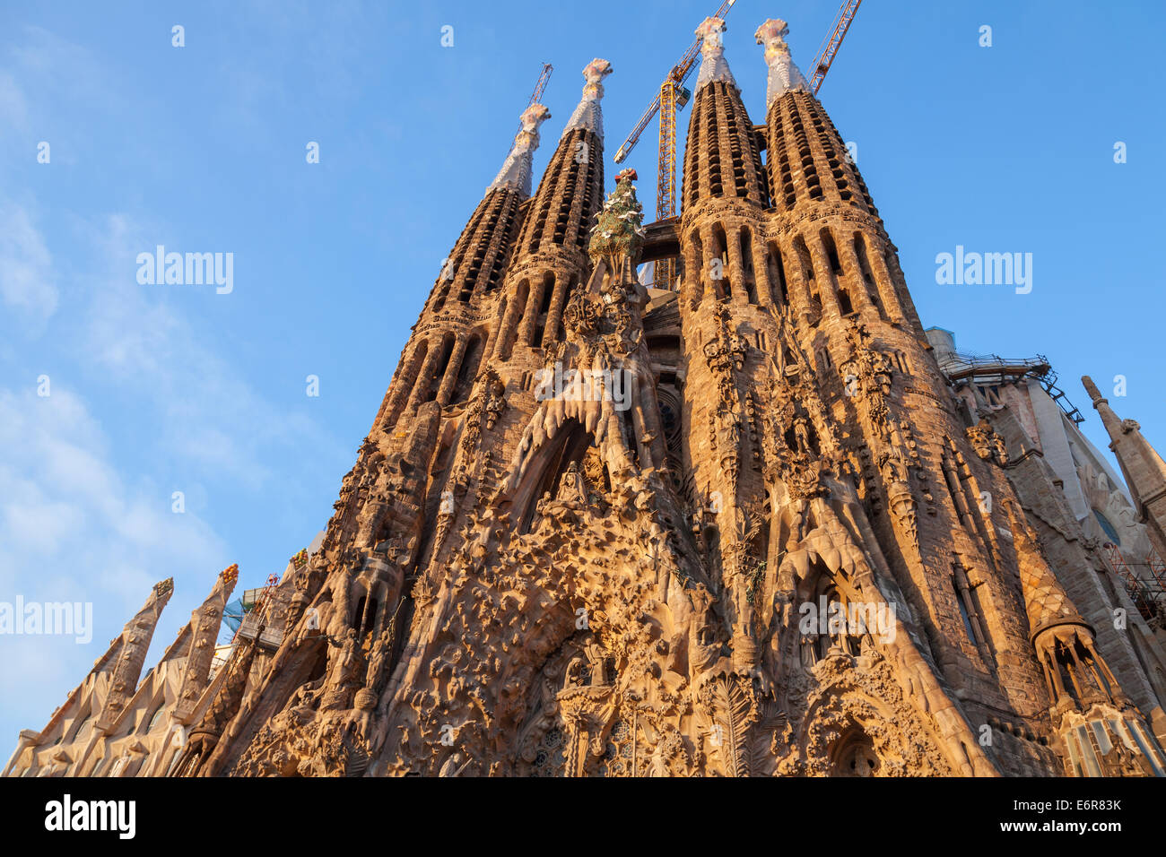 Barcelone, Espagne - 27 août 2014 : La Sagrada Familia, la cathédrale conçu par Antoni Gaudi Banque D'Images