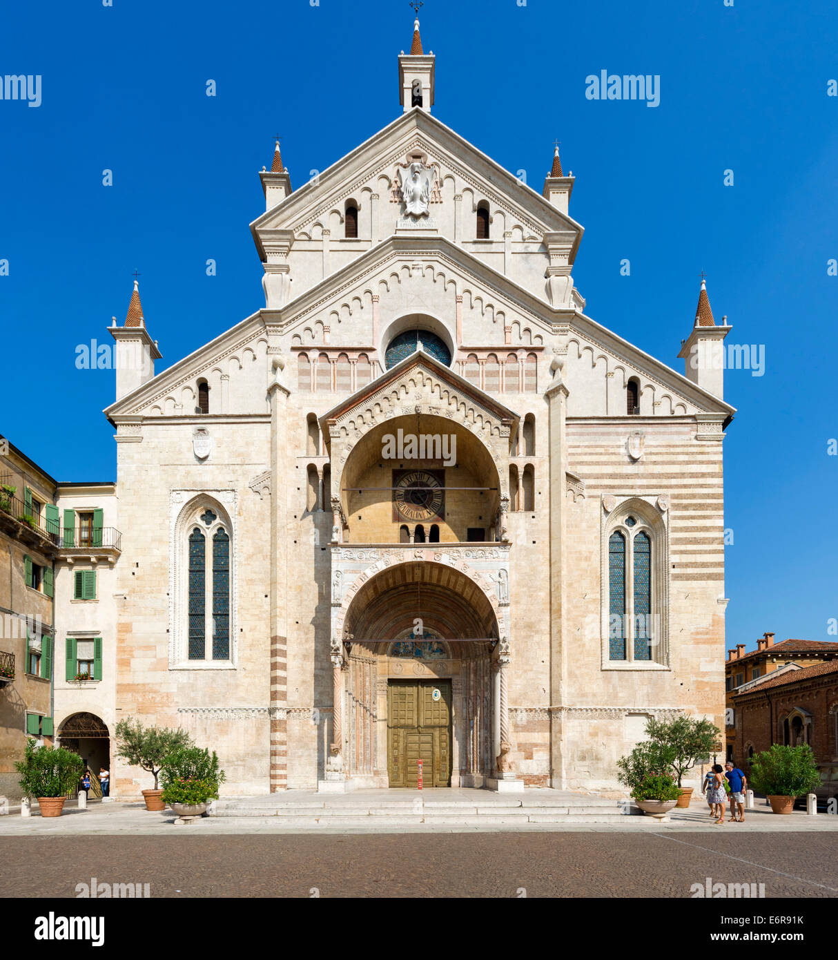 Le Duomo di Verona (Cathédrale de Santa Maria Matricolare), Vérone, Vénétie, Italie Banque D'Images