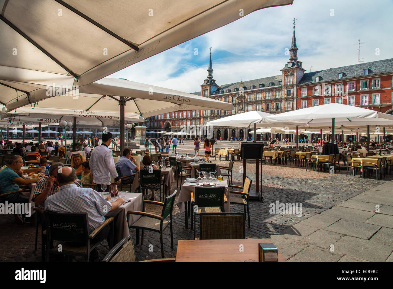 Piscine bar restaurant, Plaza Mayor, Madrid, Comunidad de Madrid, Espagne Banque D'Images