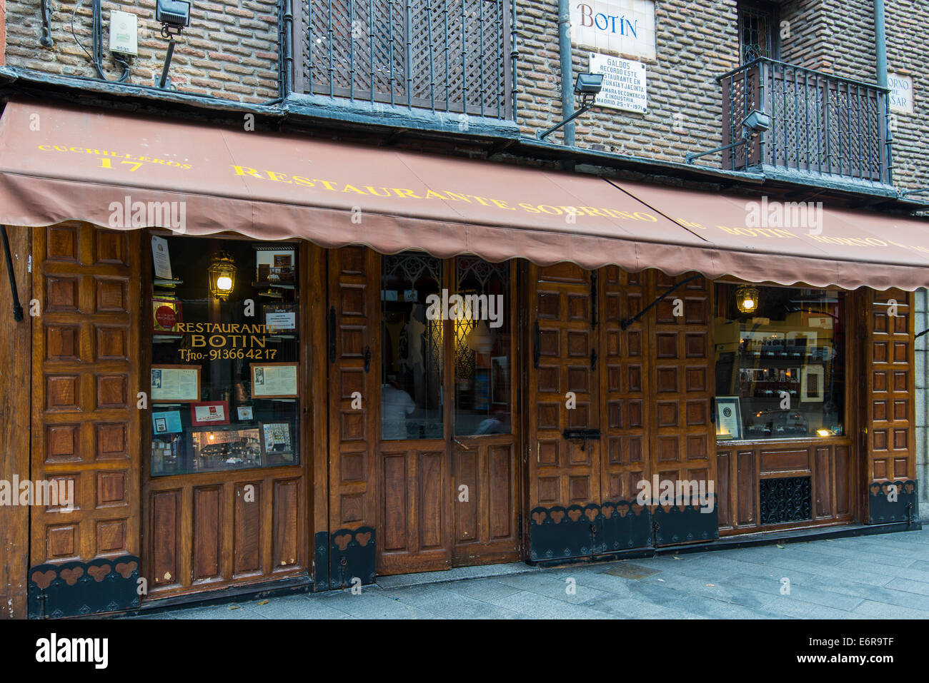 Restaurante Sobrino de Botin situé près de la Plaza Mayor est le plus ancien restaurant du monde, Madrid, Comunidad de Madrid, Espagne Banque D'Images