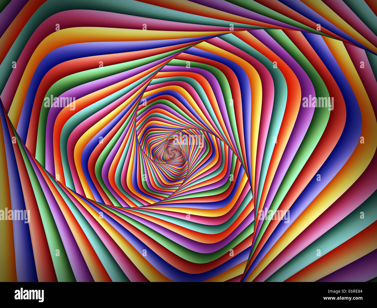 Belle Spirale Arc-en-ciel psychédélique Banque D'Images