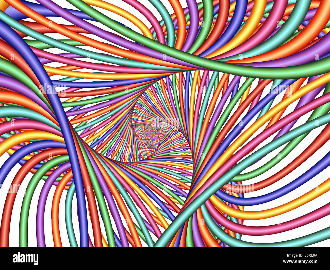 Belle Spirale Arc-en-ciel psychédélique Banque D'Images