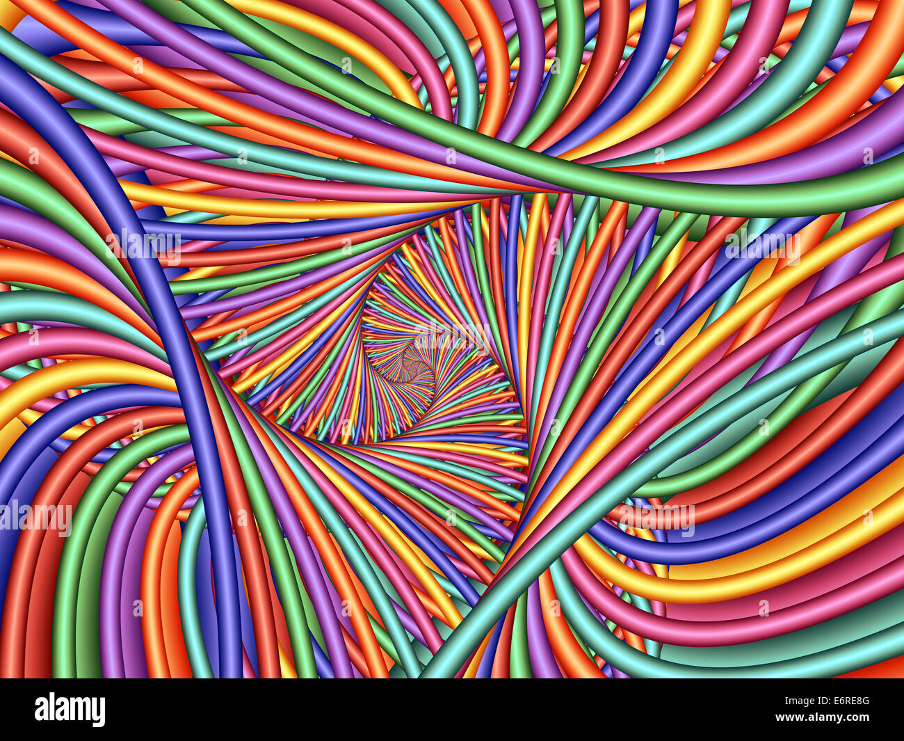 Belle Spirale Arc-en-ciel psychédélique Banque D'Images