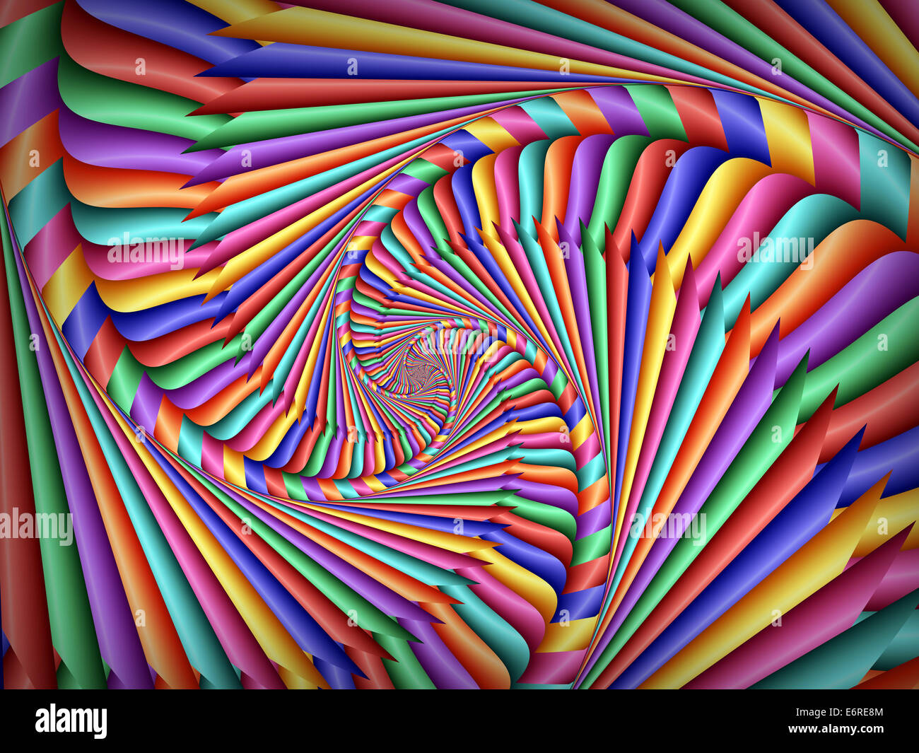 Belle Spirale Arc-en-ciel psychédélique Banque D'Images