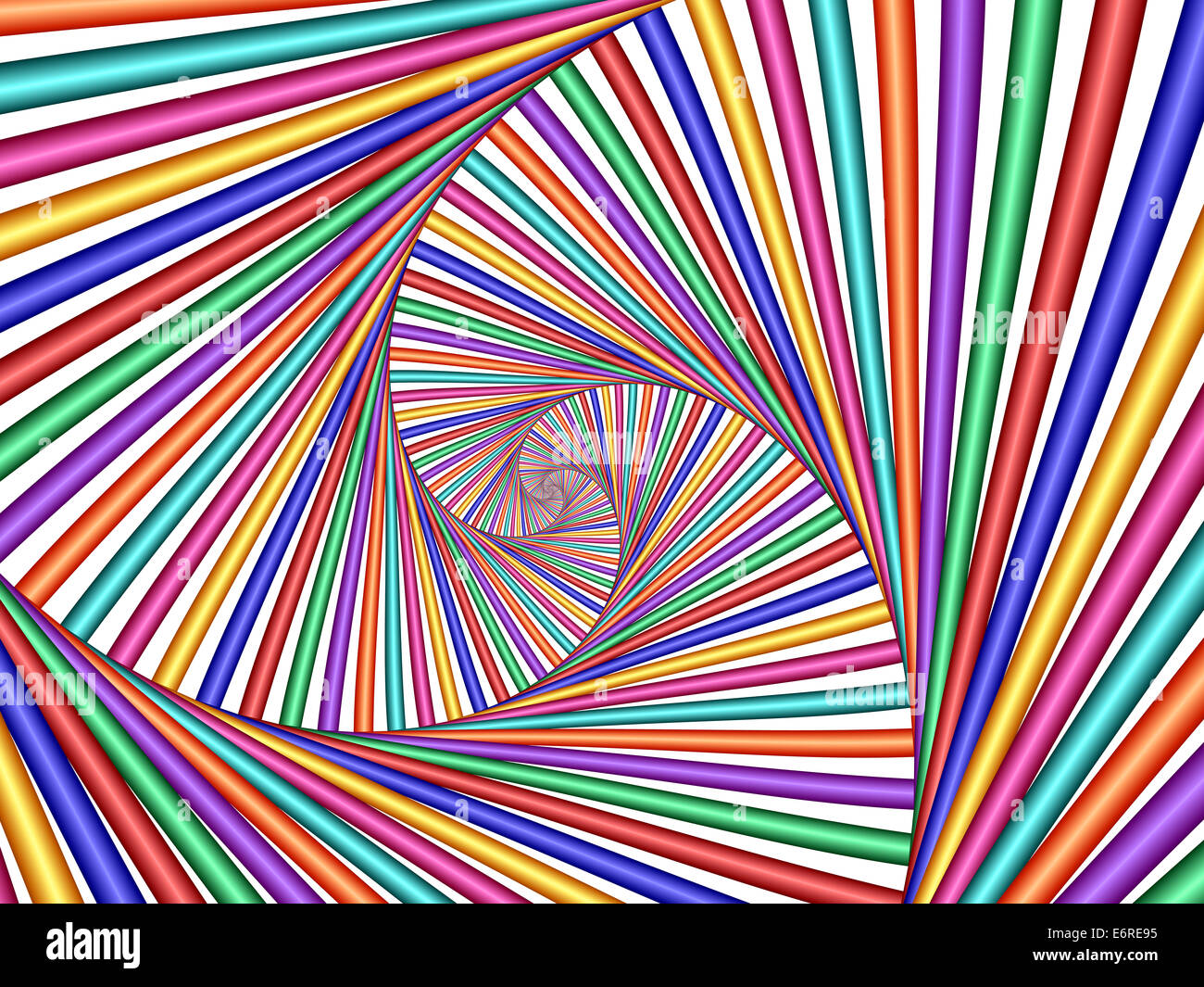 Belle Spirale Arc-en-ciel psychédélique Banque D'Images