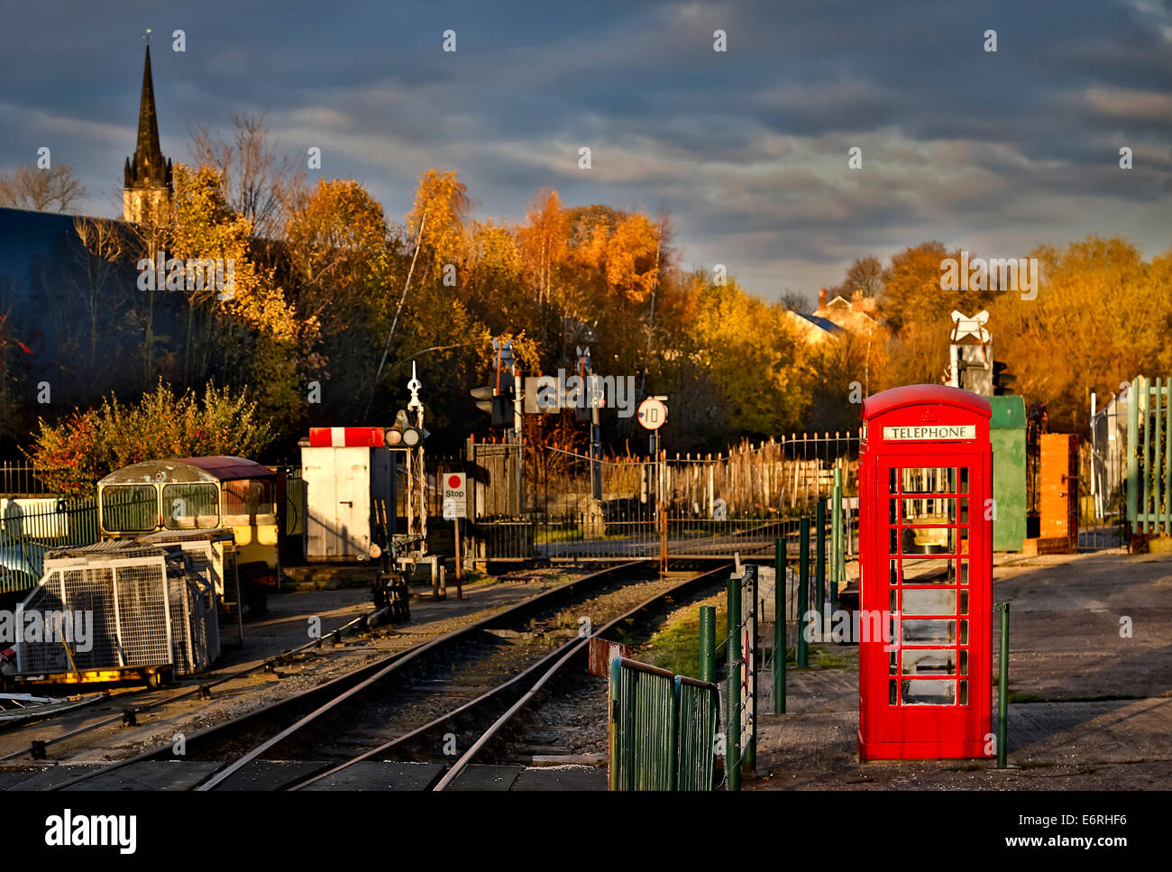 Une ancienne gare en Elsecar Heritage Centre. Banque D'Images