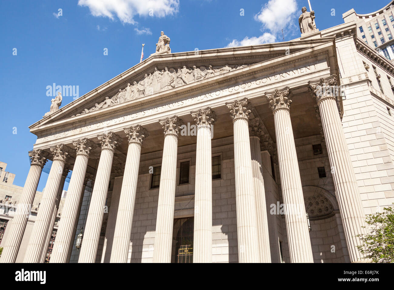 Cour Suprême de New York, 60, rue Centre, Foley Square, Manhattan, New York City, New York, USA Banque D'Images