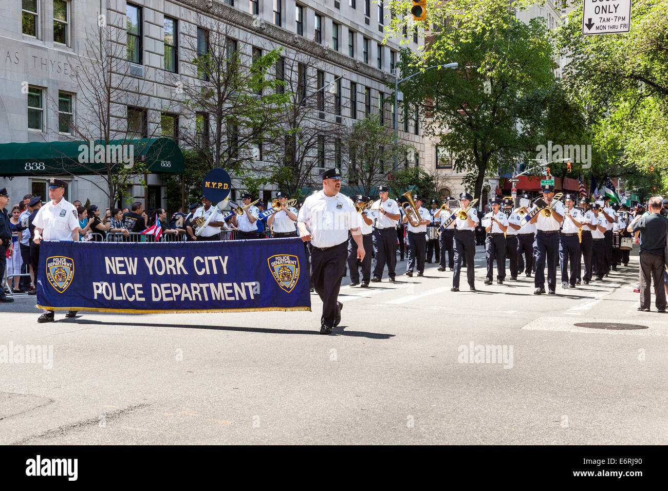 New York City Police Department Marching Band, NYPD, Manhattan, New York City, New York, USA Banque D'Images