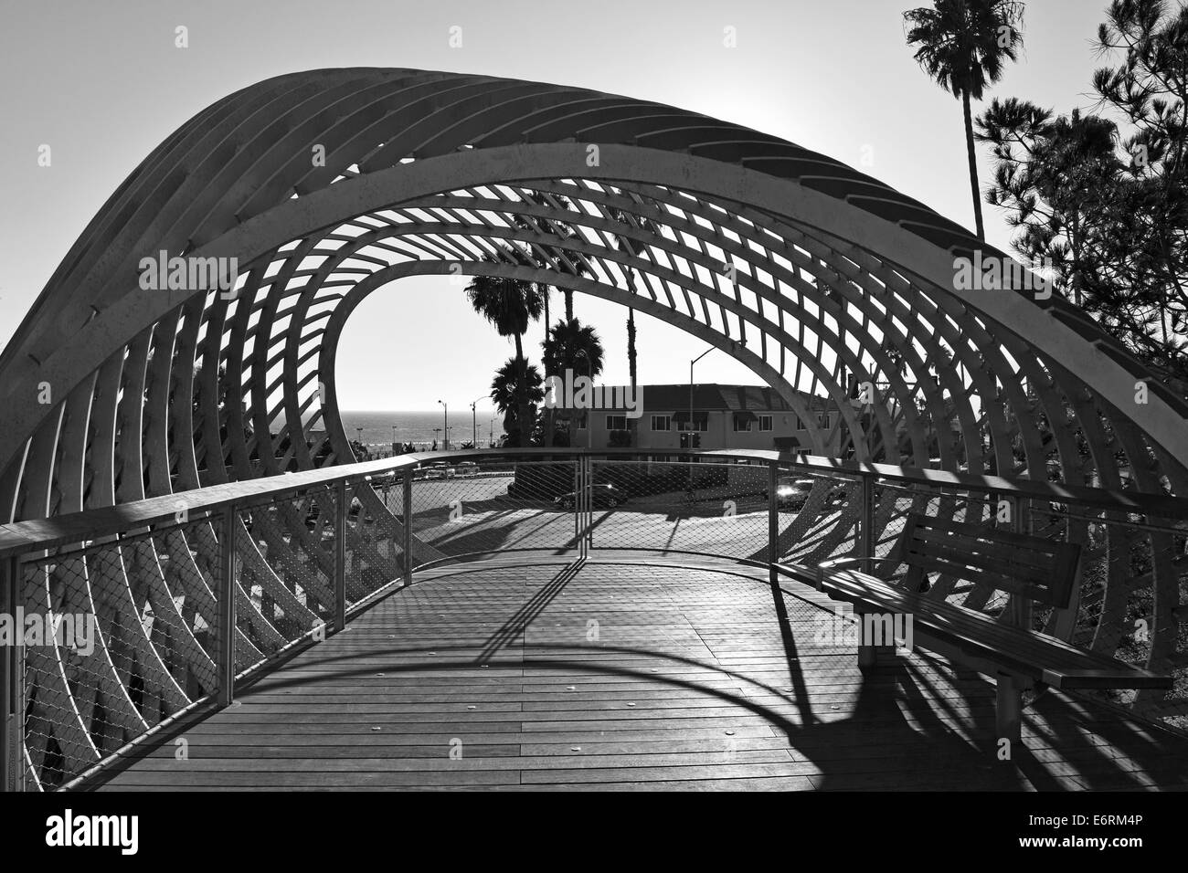 La structure du parc de Santa Monica Banque D'Images
