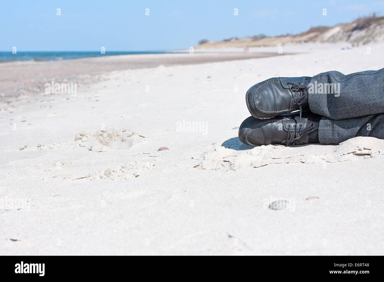 Vous pourrez vous détendre sur la plage concept Banque D'Images