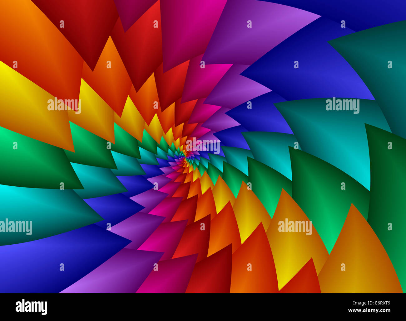 Belle Spirale Arc-en-ciel psychédélique Banque D'Images