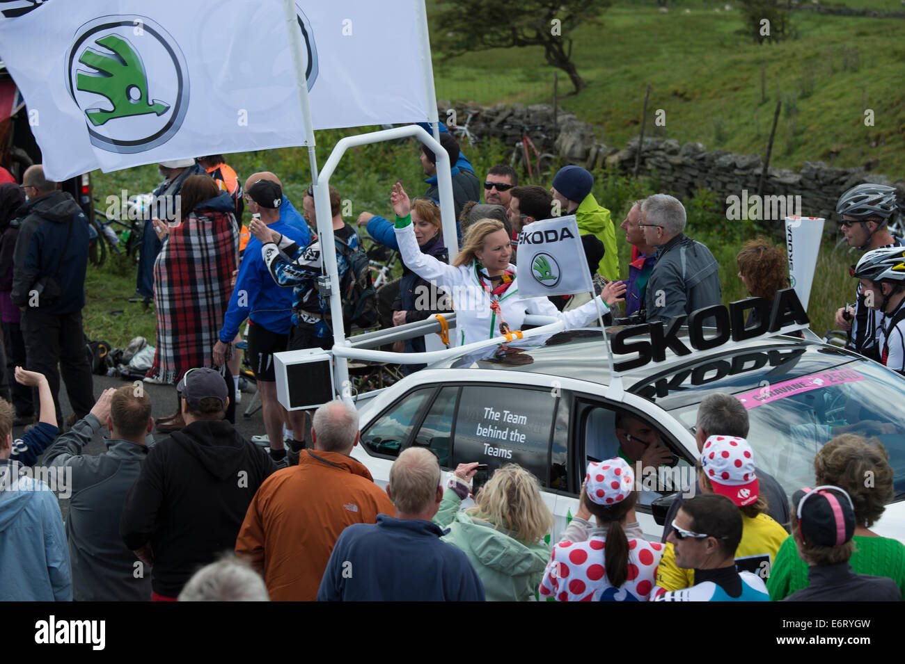 2014 Tour de France dans le Yorkshire sur le col des papillons Banque D'Images 2014 Tour de France dans le Yorkshire sur le col des papillons Banque D'Images