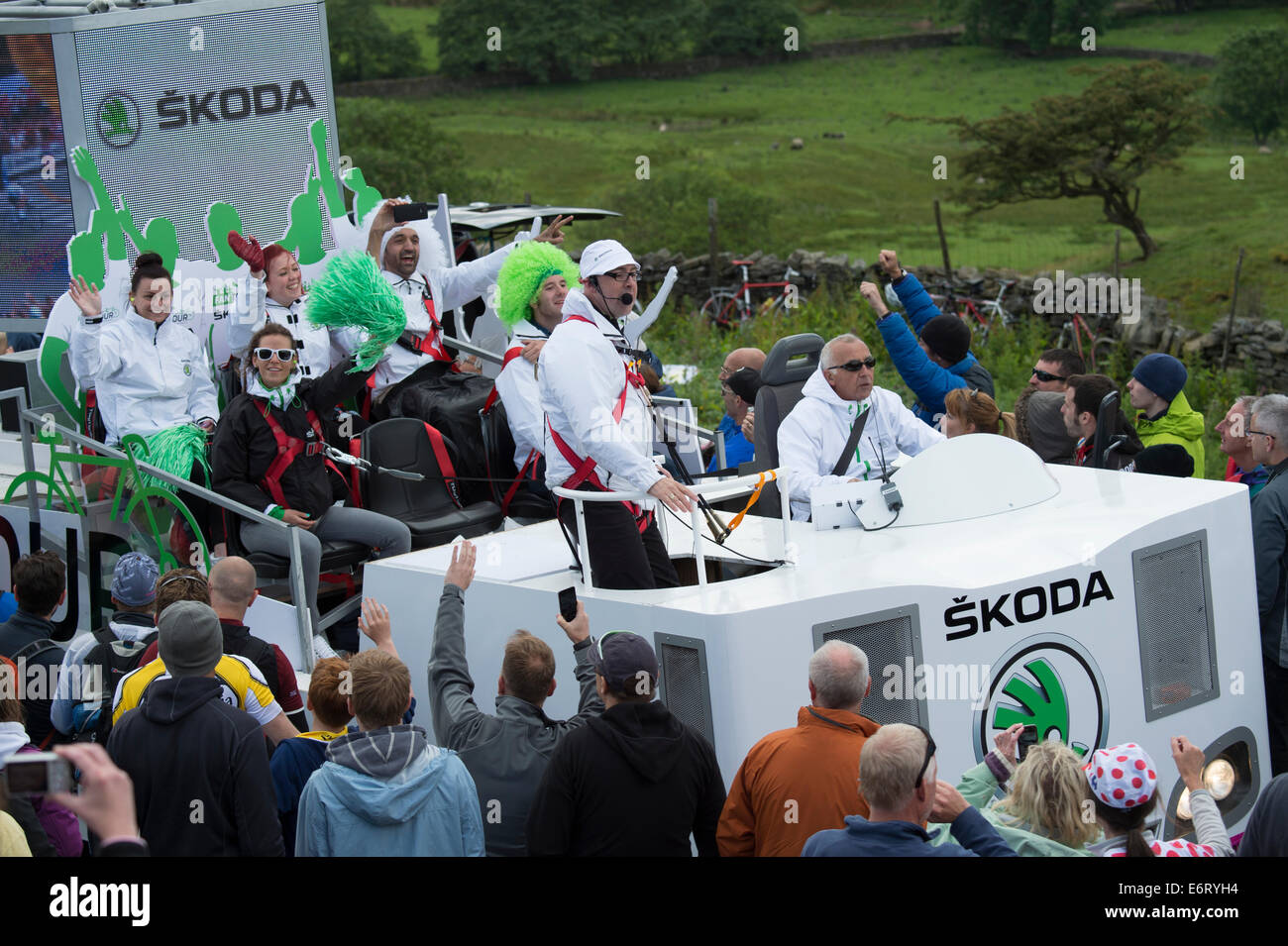 2014 Tour de France dans le Yorkshire sur le col des papillons Banque D'Images 2014 Tour de France dans le Yorkshire sur le col des papillons Banque D'Images