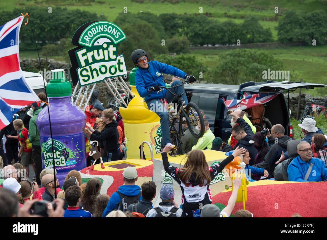 2014 Tour de France dans le Yorkshire sur le col des papillons Banque D'Images 2014 Tour de France dans le Yorkshire sur le col des papillons Banque D'Images
