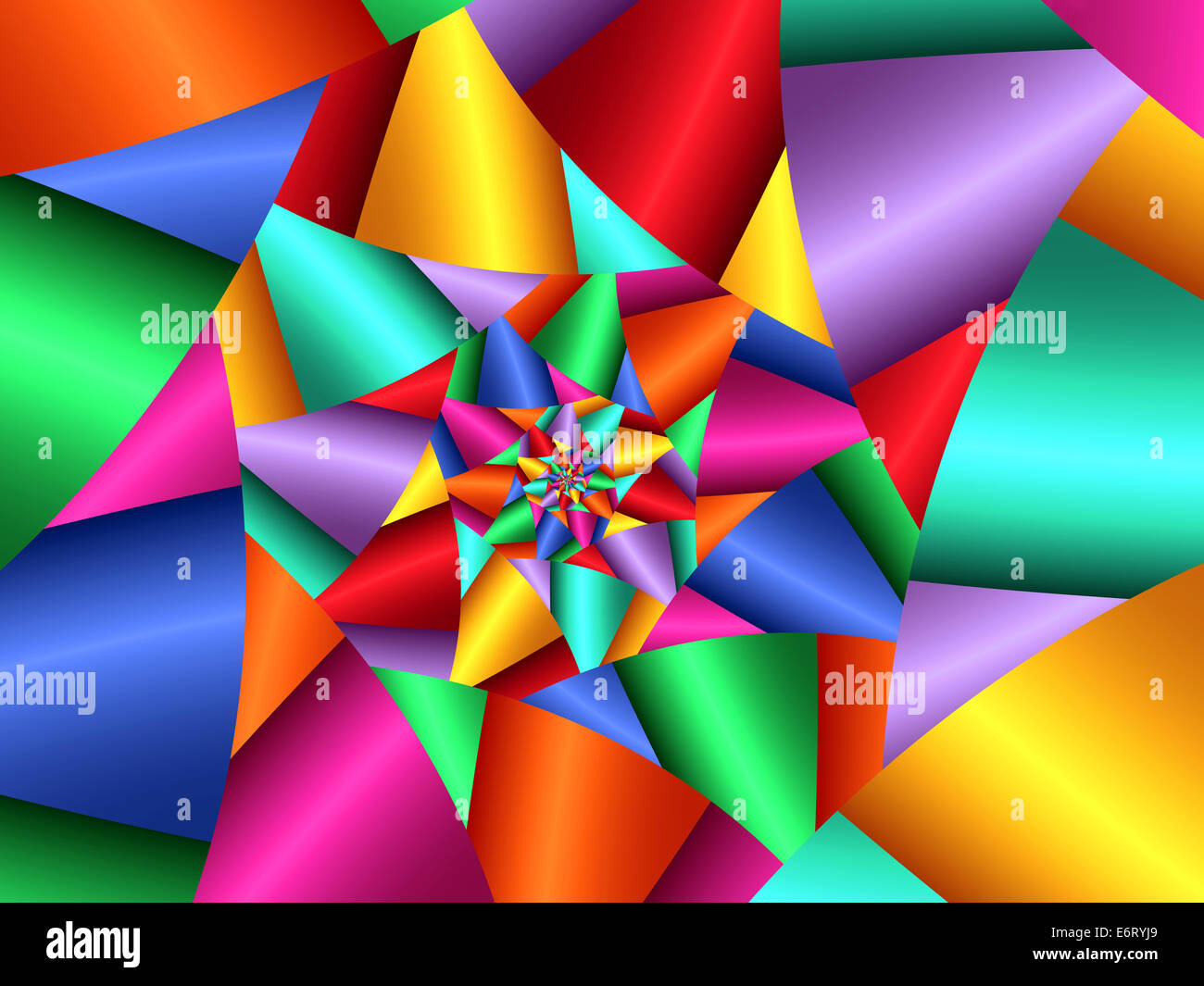 Belle Spirale Arc-en-ciel psychédélique Banque D'Images