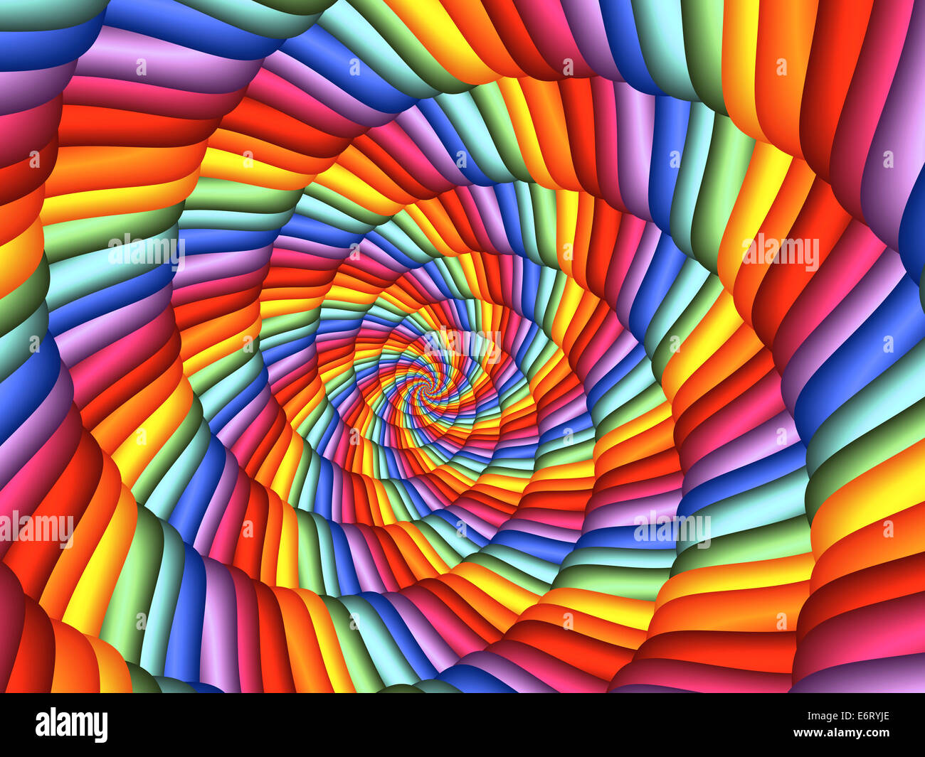 Belle Spirale Arc-en-ciel psychédélique Banque D'Images
