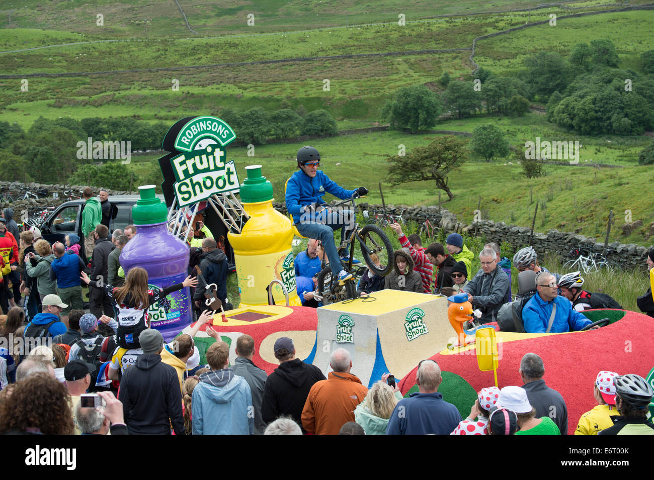 2014 Tour de France dans le Yorkshire sur le col des papillons Banque D'Images 2014 Tour de France dans le Yorkshire sur le col des papillons Banque D'Images