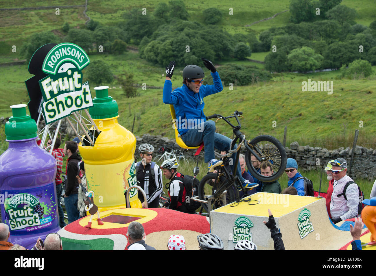 2014 Tour de France dans le Yorkshire sur le col des papillons Banque D'Images 2014 Tour de France dans le Yorkshire sur le col des papillons Banque D'Images