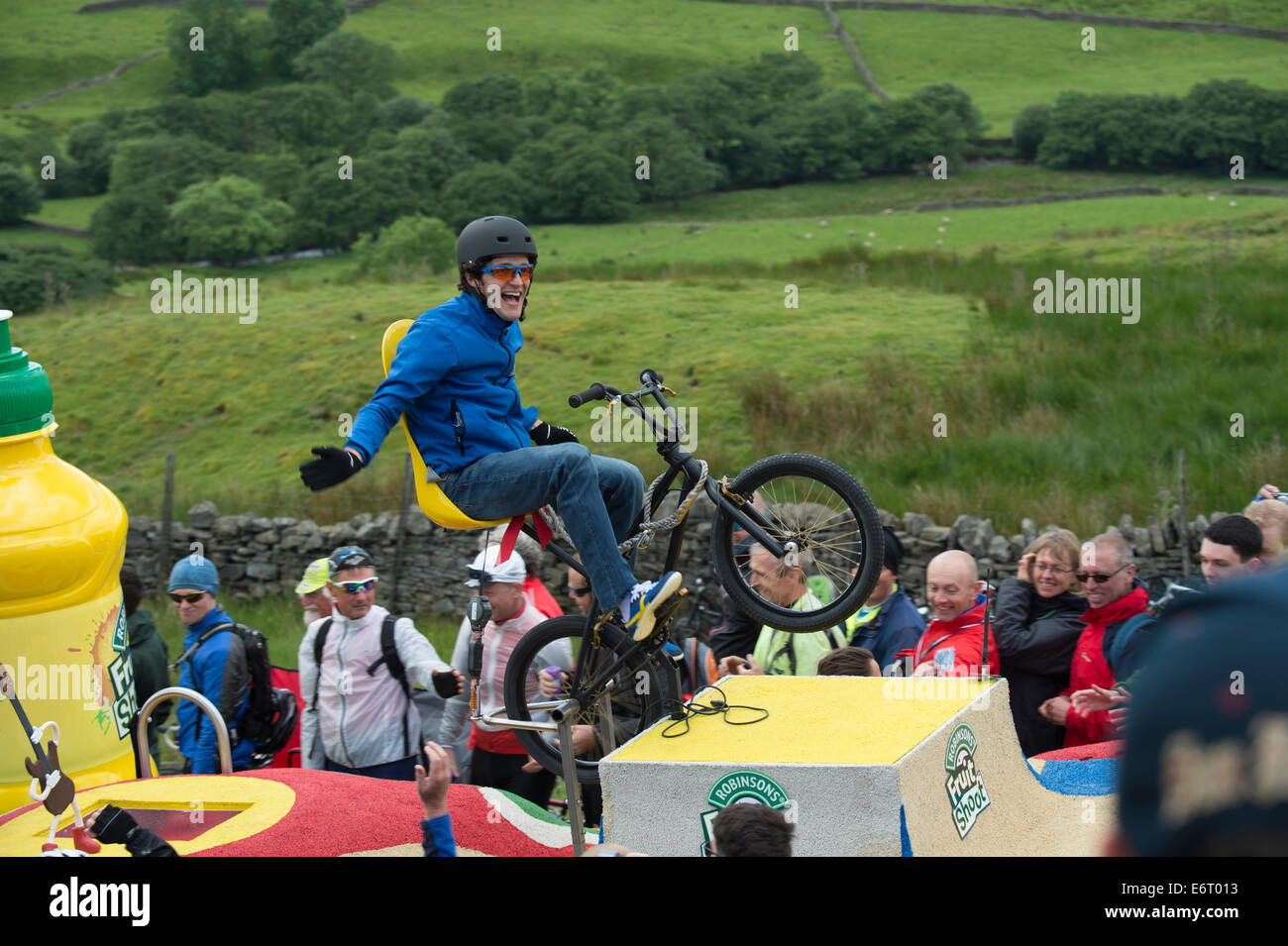 2014 Tour de France dans le Yorkshire sur le col des papillons Banque D'Images 2014 Tour de France dans le Yorkshire sur le col des papillons Banque D'Images
