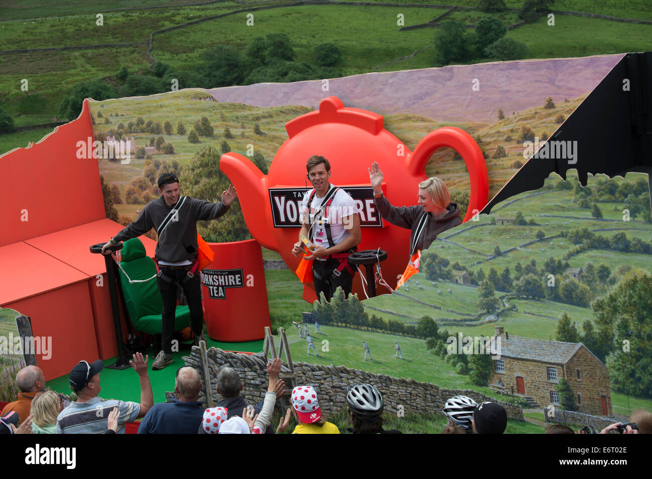 2014 Tour de France dans le Yorkshire sur le col des papillons Banque D'Images 2014 Tour de France dans le Yorkshire sur le col des papillons Banque D'Images
