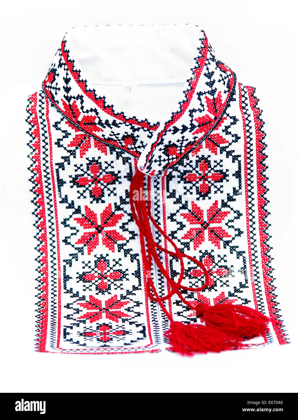 Ukrainian men's broderie sur un fond blanc Banque D'Images